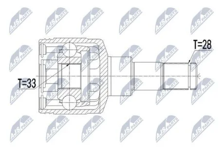 Внутренний шрус suzuki sx4 2wd fiat sedici 1.9d 2wd,4410279j60 NTY NPWSU018