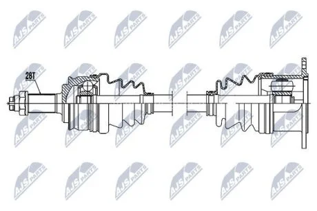 Приводной вал (полуось) suzuki grand vitara 1.6 2.0,4410265j00 NTY NPW-SU-023