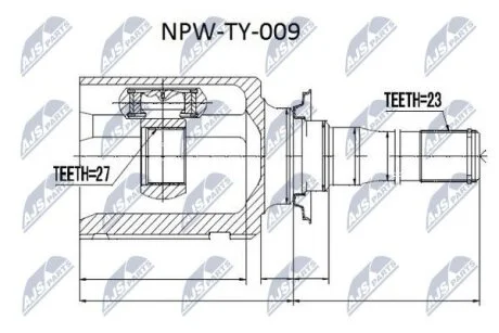 Внутренний шрус toyota raf 4 2.0 2.0d,4303042021 NTY NPW-TY-009