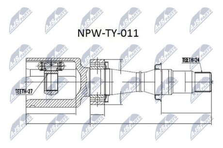 Toyota rav-4 шарнир равных угловых скоростей правый тойота рав-4 на LEXUS,TOYOTA NTY NPW-TY-011