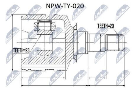 Шрус внутренний Toyota Avensis 4303033041 на LEXUS,TOYOTA,TOYOTAGAC NTY NPWTY020