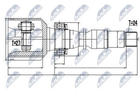 Шарнирный комплект, приводной вал на TOYOTA NTY NPW-TY-029