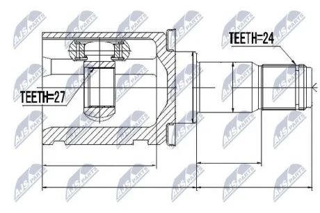 Внутренний шрус Toyota rav4 atm 2.0 2.4 0512,4304028021 NTY NPW-TY-037