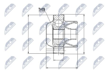 Внутренний шрус volvo xc90 03 v70,31216176 NTY NPWVV005