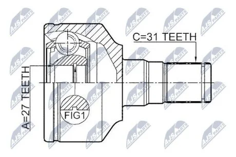 Шарнирный комплект, приводной вал на VOLVO NTY NPWVV014