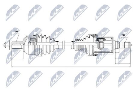 Volvo s60/v60 полуось левая вольво s60/v60 на Volvo NTY NPWVV022