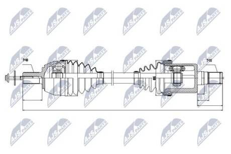 Volvo s80 2.5t полуось левая вольво s80 2.5t на VOLVO NTY NPWVV023