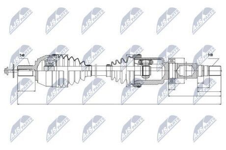 Volvo s60ii/v60 полуось правая вольво s60ii/v60 NTY NPWVV024