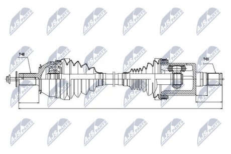 Volvo s60ii/v60 полуось левая вольво s60ii/v60 NTY NPWVV027