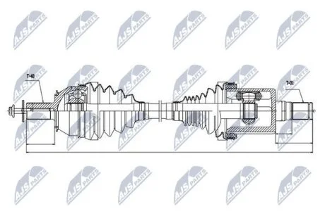 Volvo s60ii/v60 полуось левая вольво s60ii/v60 NTY NPWVV027