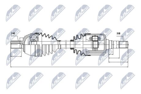 Приводной вал на FORD,VOLVO NTY NPWVV036
