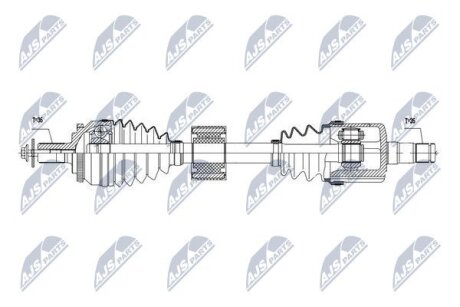 Приводной вал volvo s80 2.0/45384,30735348 NTY NPWVV037