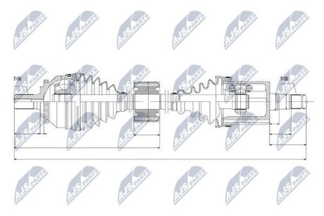 Volvo xc70 полуось левая вольво xc70 на VOLVO NTY NPWVV043