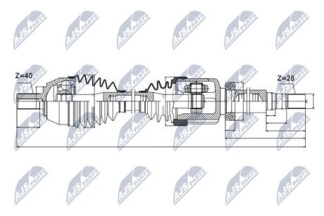 Volvo s60ii/v60 полуось правая вольво s60ii/v60 NTY NPWVV044
