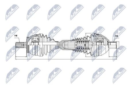 Volvo xc90 полуось левая вольво xc90 на VOLVO NTY NPWVV047