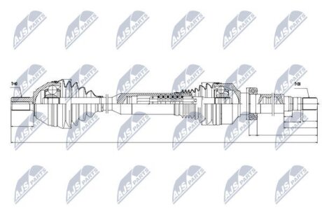 Volvo xc90 полуось левая вольво xc90 на VOLVO NTY NPWVV050