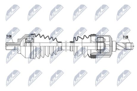Volvo 2.4awd полуось левая вольво 2.4awd на VOLVO NTY NPWVV067