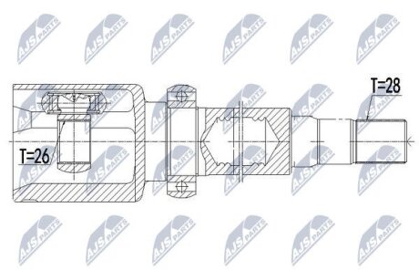 Volvo 2.0t шарнир равных угловых скоростей правый вольво 2.0t NTY NPWVV071