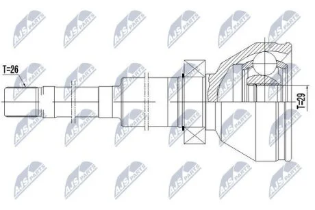 Volvo xc90 шарнир равных угловых скоростей правый вольво xc90 NTY NPWVV072