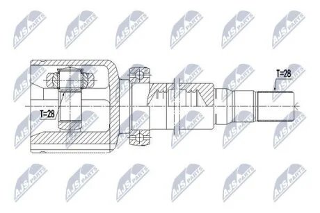 ШАРНІР РІВНИХ КУТОВИХ ШВИДКОСТЕЙ NTY NPWVV083