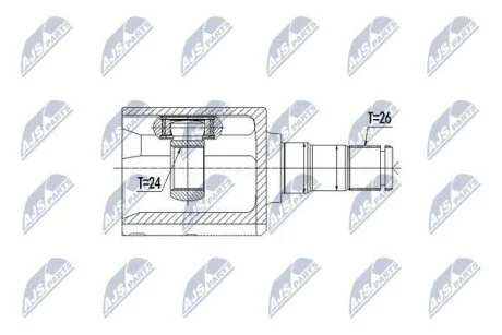 ШАРНІР РІВНИХ КУТОВИХ ШВИДКОСТЕЙ NTY NPWVV090