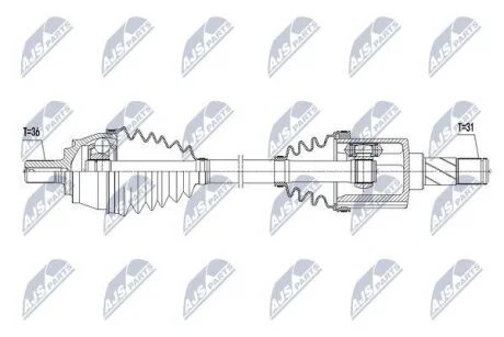 Volvo v40 d3 полуось левая вольво v40 d3 NTY NPWVV109