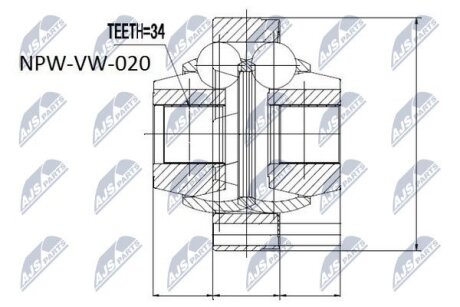 Vw sharan полуось левая, правая фольксваген шаран на FORD,SEAT,VW NTY NPW-VW-020