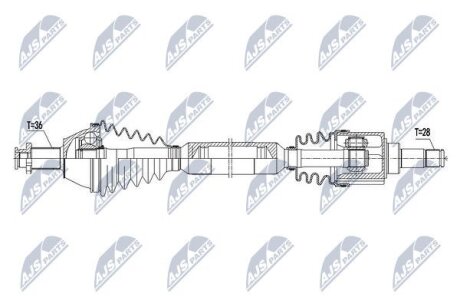 Vw polo полуось правая фольксваген поло NTY NPWVW071