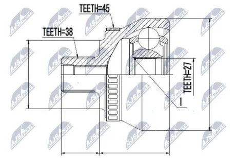 Audi a4 шарнир равных угловых скоростей ауди а4 на AUDI,SKODA,VW NTY NPZ-AU-009