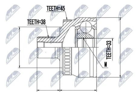Audi a4 шарнир равных угловых скоростей ауди а4 на AUDI,SEAT NTY NPZAU046