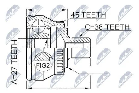 Audi a4 шарнир равных угловых скоростей ауди а4 NTY NPZ-AU-047