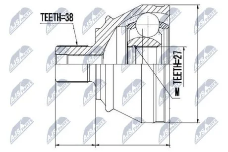 Audi a6 шарнир равных угловых скоростей ауди а6 NTY NPZ-AU-050