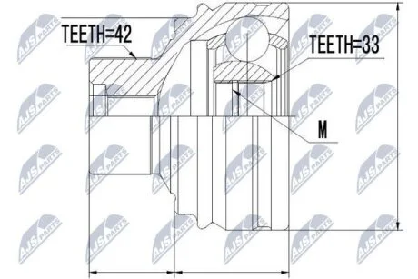 Audi quattro a4/a5 шарнир равных угловых скоростей передний ауди кватро a4/a5 на AUDI NTY NPZ-AU-051