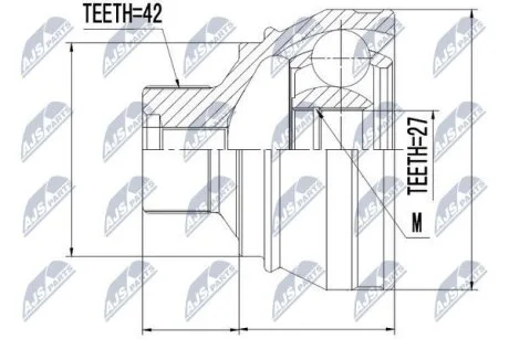 Audi a4 шарнир равных угловых скоростей ауди а4 NTY NPZAU052