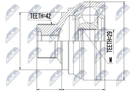 Audi a4/a5 шарнир равных угловых скоростей ауди a4/a5 на AUDI NTY NPZ-AU-053