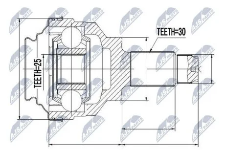 Bmw x-5 e53 шарнир равных угловых скоростей бмв x-5 e53 на BMW NTY NPZBM002