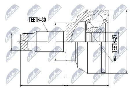 Bmw 3 e46 шарнир равных угловых скоростей бмв 3 e46 на BMW NTY NPZ-BM-006
