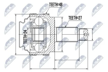Bmw 3 e9 шарнир равных угловых скоростей бмв 3 e9 на BMW NTY NPZBM007