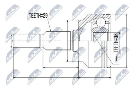 Jeep grand cherokee шарнир равных угловых скоростей джип гранд чероки на JEEP NTY NPZ-CH-012