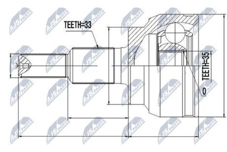 Dodge ram 1500 шарнир равных угловых скоростей додж рем 1500 NTY NPZ-CH-019
