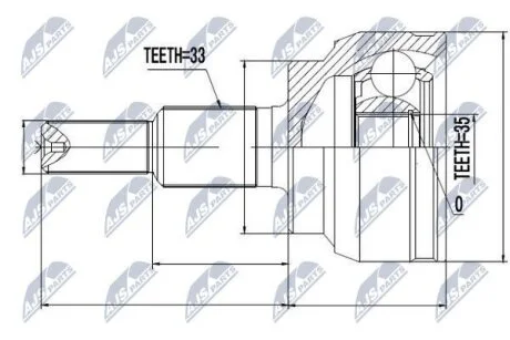Dodge ram 1500 шарнир равных угловых скоростей додж рем 1500 NTY NPZ-CH-019