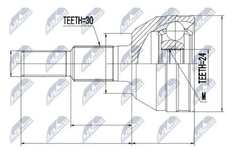 Cadillac cts ii шарнир равных угловых скоростей кадилак cts ii на CADILLAC NTY NPZ-CH-020