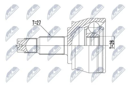 PRZEGUB ZEWNиTRZNY JEEP COMPASS/RENEGADE 1.4T,2.0MJD 17-, FIAT 500X 1.4T,2.0MJD NTY NPZCH030