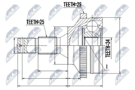 Citroen c4 шарнир равных угловых скоростей ситроен с4 NTY NPZ-CT-010