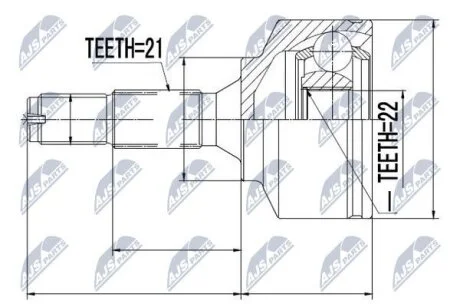 ШАРНІР РІВНИХ КУТОВИХ ШВИДКОСТЕЙ NTY NPZCT011