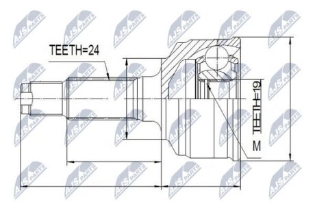 Daihatsu yrv шарнир равных угловых скоростей дайхатсу yrv NTY NPZDA012