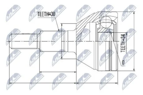 Наружный шрус chevrolet captiva 06 opel antara,93743417 NTY NPZDW006