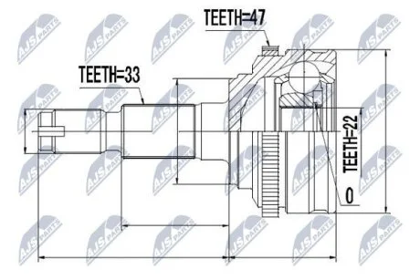 Chevrolet lacetti шарнир равных угловых скоростей шевроле лачети на CHEVROLET,DAEWOO NTY NPZ-DW-007