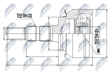 Chevrolet cruze шарнир равных угловых скоростей шевроле круз на CHEVROLET NTY NPZDW008