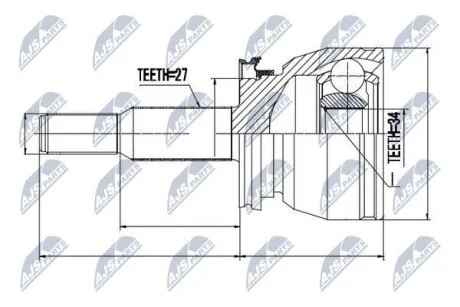 Шарнирный комплект, приводной вал на FORDUSA NTY NPZ-FR-002